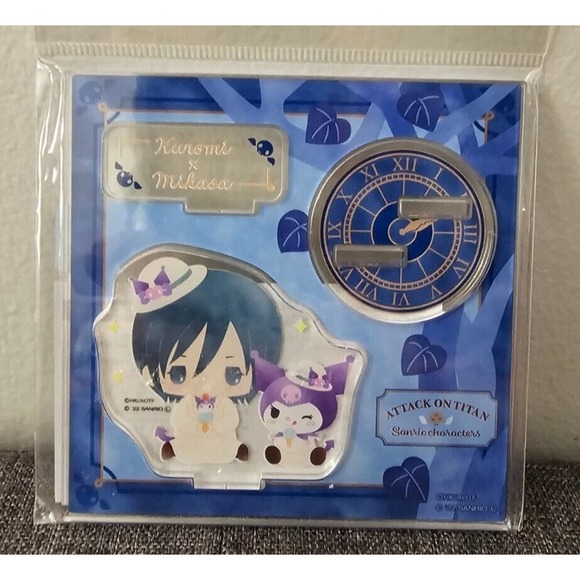 COPY - Attack On Titan x Sanrio Mikasa Ackerman Kuromi S Acrylic Stand - Picture 1 of 2